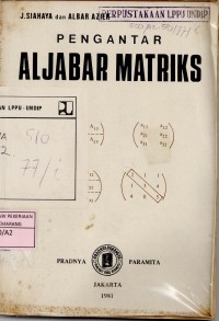 Image of Pengantar Aljabar Matriks