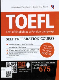Image of TOEFL (Test of English as a Foreign Language) : Self Preparation Course