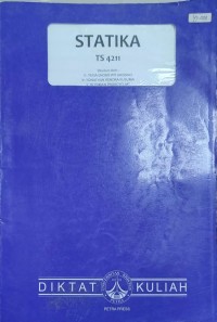 Image of Statika TS 4211: Diktat Kuliah