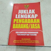Image of Juklak Lengkap pengadaan Barang/Jasa