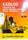 Katalog Peralatan dan Bahan Pekerjaan Umum Bidang Permukiman