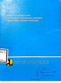 Image of Himpunan Peraturan Perundang-Undangan Dibidang Pengairan Tingkat Nasional