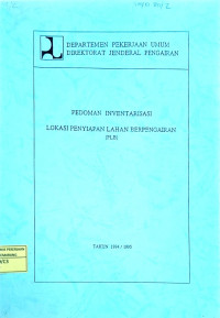 Image of Pedoman Inventarisasi Lokasi Penyiapan Lahan Berpengairan (PLB)