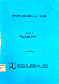 Image of Pedoman Pengendalian Banjir Volume III: Pedoman Perencanaan dan Pelaksanaan