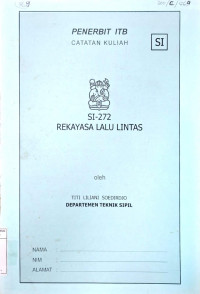 Image of Catatan Kuliah: Rekayasa Lalu Lintas